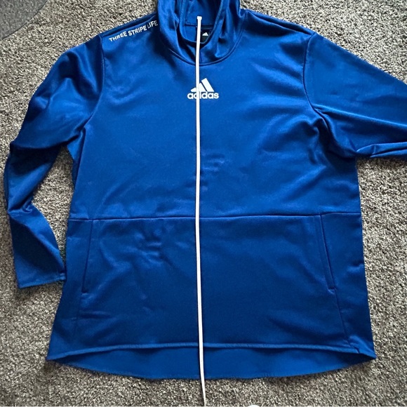 Adidas Mens 3XLT Climawarm Waffle Mesh High Neck Pullover Hoodie - Picture 16 of 16